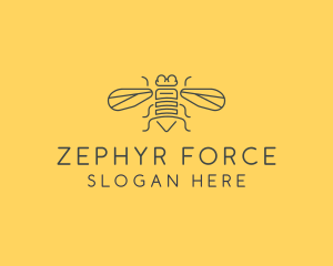 Gray Housefly Wings logo design