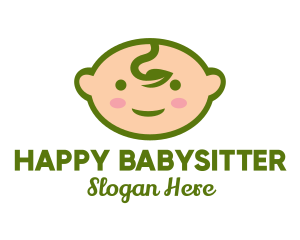 Cute Baby Leaf logo design