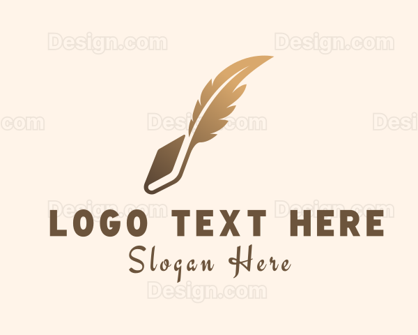 Book Writing Feather Logo