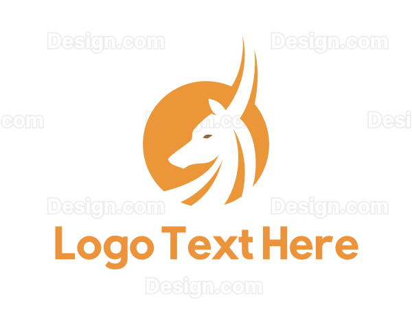 Orange Wild Antelope Logo