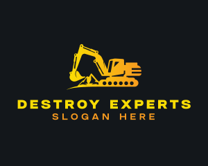 Excavator Industrial Contractor logo design