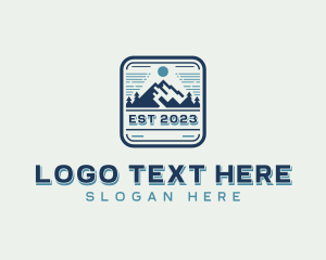 Ridge - Mountain Outdoor Adventure logo design