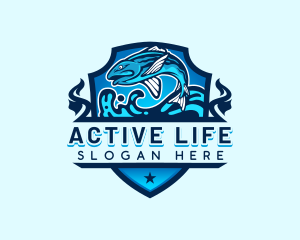 Aquatic Sea Fishing  Logo