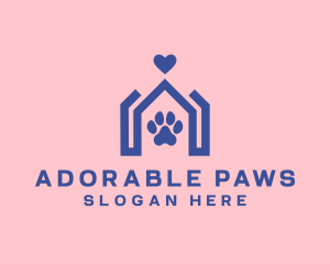 Veterinary Paw Home logo design