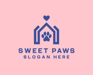 Veterinary Paw Home logo design