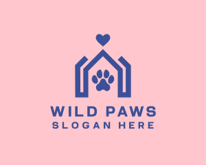 Veterinary Paw Home logo design