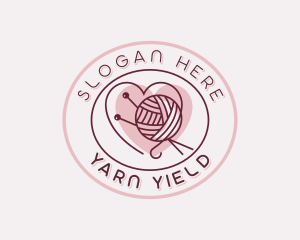 Handicraft Heart Yarn logo design