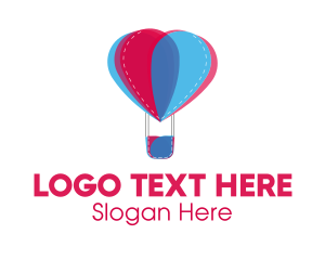 Heart Hot Air Balloon logo