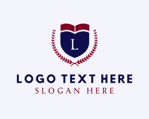College - Shield College Wreath logo design