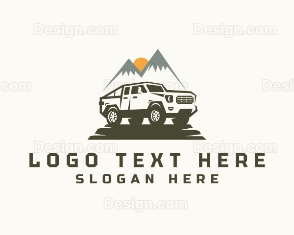 Mountan Camping Car Truck Logo