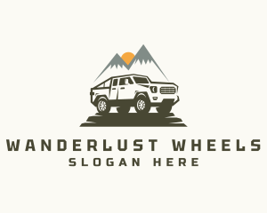 Mountan Camping Car Truck logo