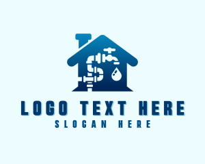 House Pipe Plumbing Logo