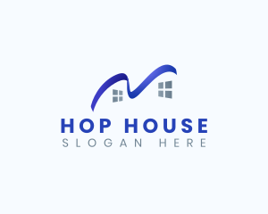 House Roofing Swoosh logo design