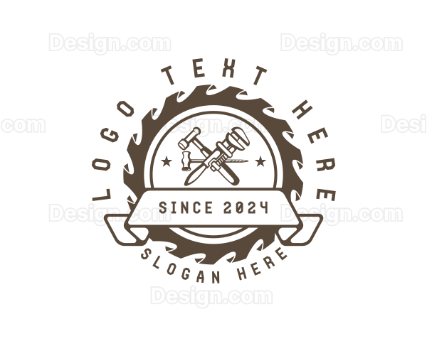 Carpentry Tools Workshop Logo