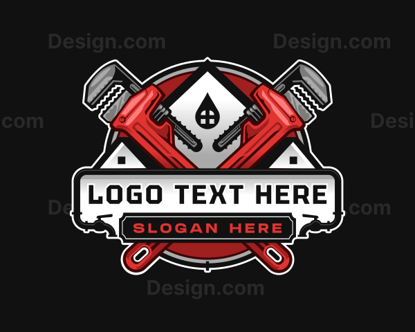 Plumbing Handyman Wrench Logo