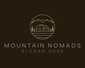 Mountain Countryside Barn logo design