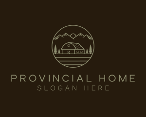 Mountain Countryside Barn logo design