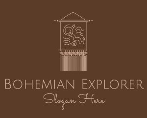 Bohemian Macrame Tapestry logo design