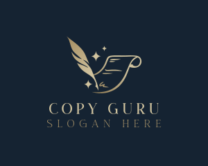 Writing Feather Quill logo design