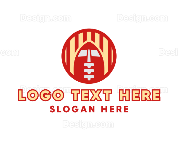 Round Stripe American Football Logo