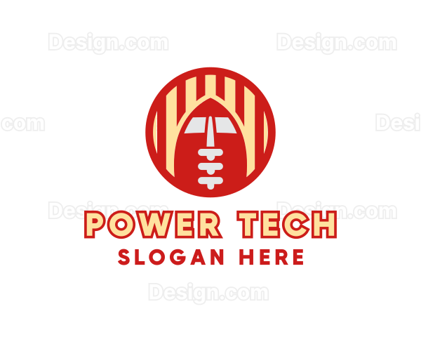 Round Stripe American Football Logo