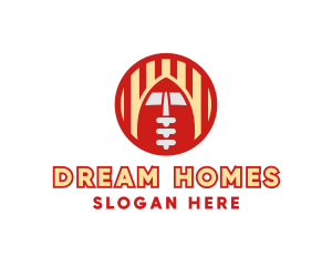 Round Stripe American Football logo