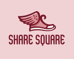 Red Sneaker Wings Logo