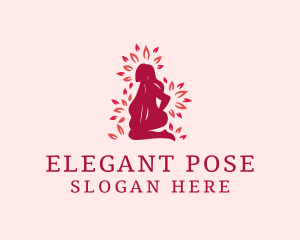 Natural Woman Leaf logo design