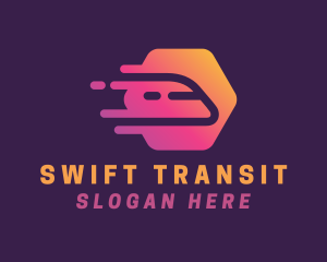 Gradient Fast Train  logo design