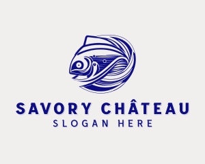 Fish Seafood Marina logo design