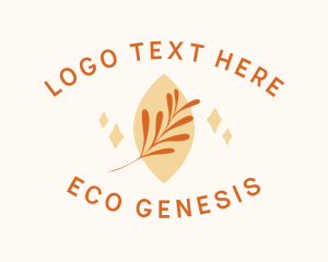 Eco Leaf Sparkle logo design