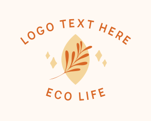 Eco Leaf Sparkle logo design