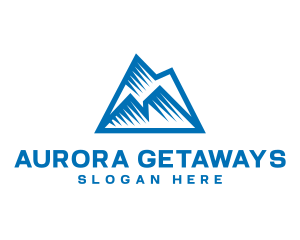 Geometric Mountain Travel logo design