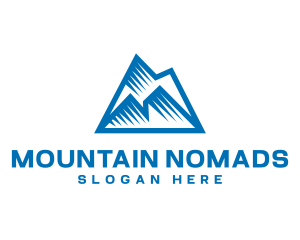 Geometric Mountain Travel logo design