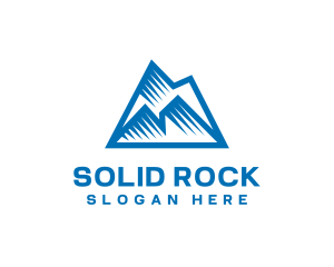 Geometric Mountain Travel logo design