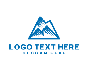 Climb - Geometric Mountain Travel logo design
