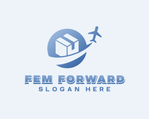 Plane Forwarding Courier logo design