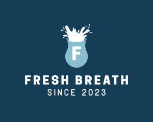 Fresh Milk Splash Drink logo design