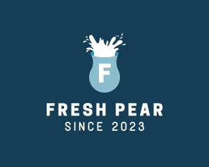 Fresh Milk Splash Drink logo design