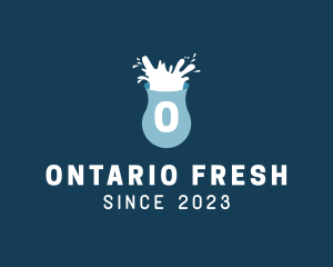 Fresh Milk Splash Drink logo design