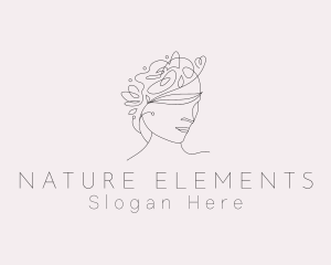 Nature Woman Face  logo design