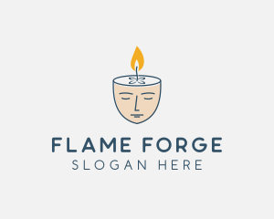 Face Scented Candle  logo design