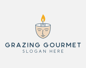 Face Scented Candle  logo design