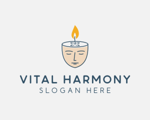 Face Scented Candle  logo design