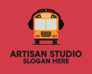 Music School Bus  logo design