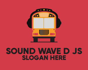 Music School Bus  logo design