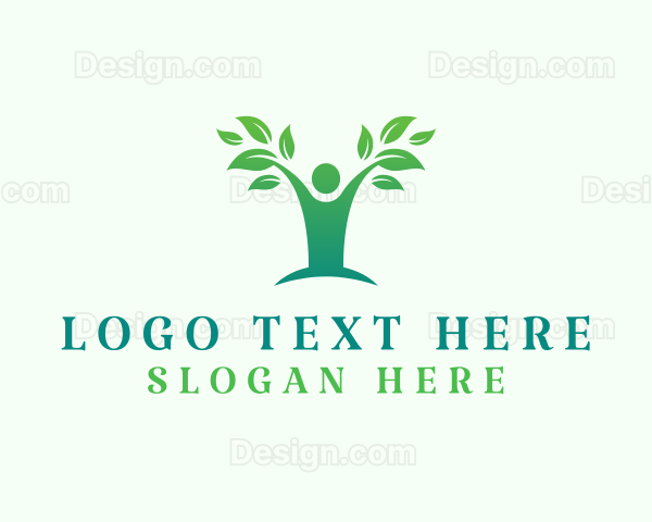 Human Tree Wellness Healing Logo