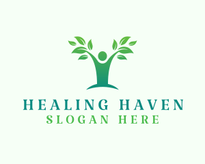 Human Tree Wellness Healing logo design