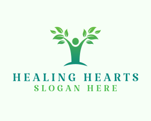 Human Tree Wellness Healing logo design