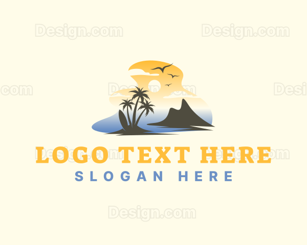 Tropical Summer Surfing Logo